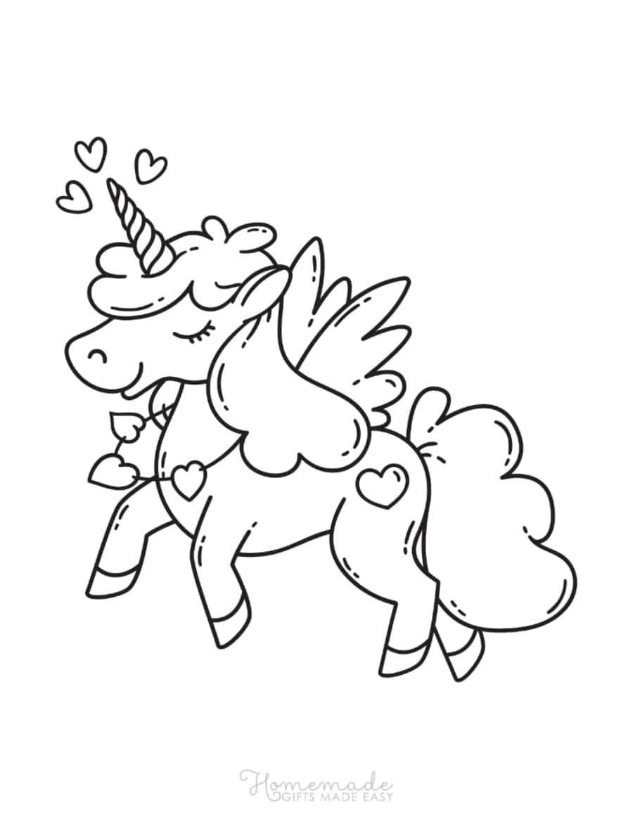 Unicorn With Heart Necklace Unicorn Tracing Worksheets Pdf Free Vectors